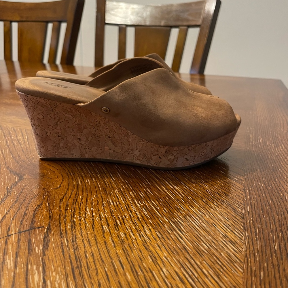 UGG Brown Wedge Sandals